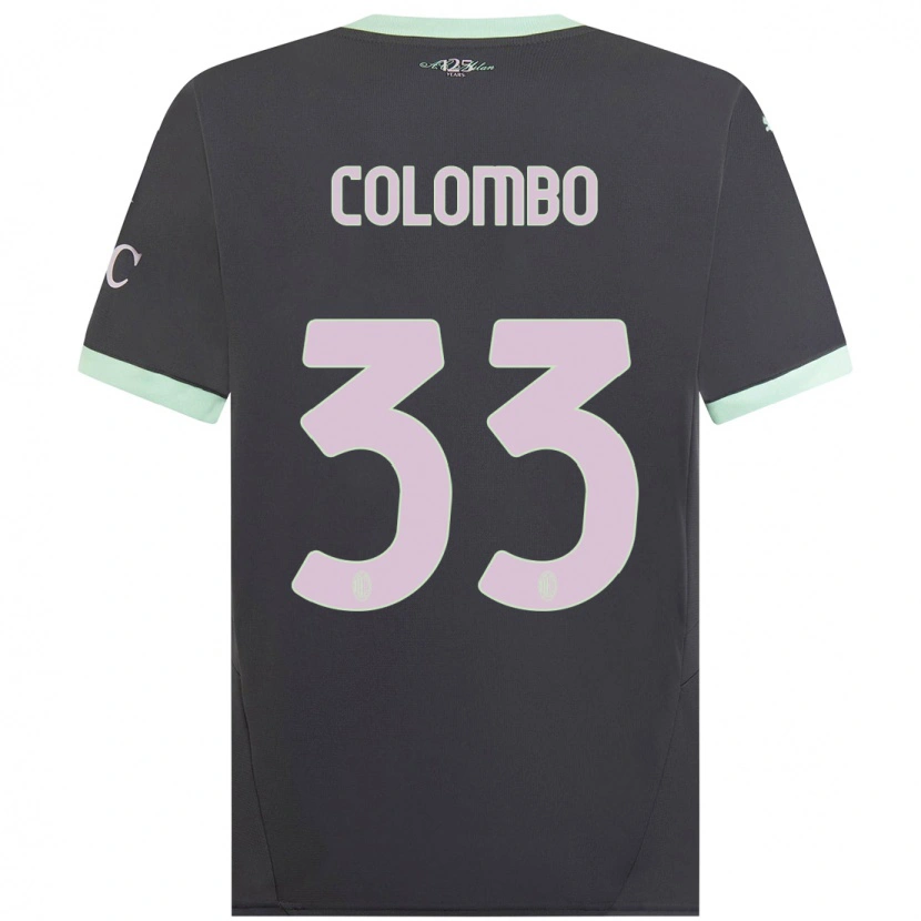 Danxen Hombre Camiseta Federico Colombo #33 Gris Equipación Tercera 2024/25 La Camisa