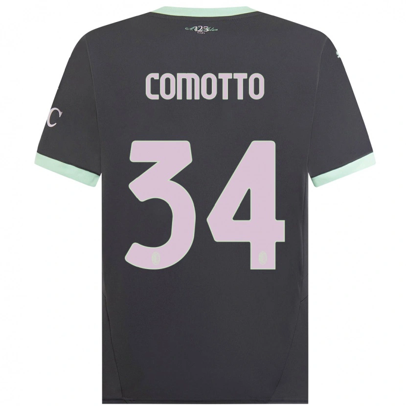 Danxen Hombre Camiseta Christian Comotto #34 Gris Equipación Tercera 2024/25 La Camisa