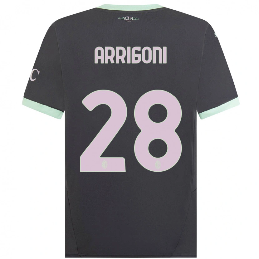 Danxen Hombre Camiseta Giorgia Arrigoni #28 Gris Equipación Tercera 2024/25 La Camisa