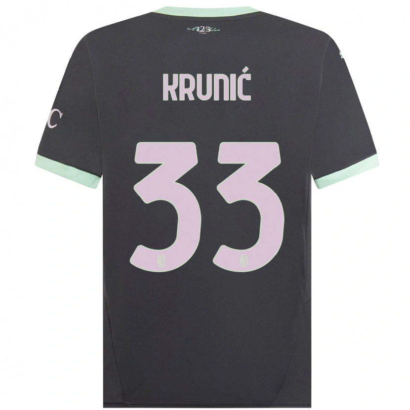 Danxen Hombre Camiseta Rade Krunic #33 Gris Equipación Tercera 2024/25 La Camisa