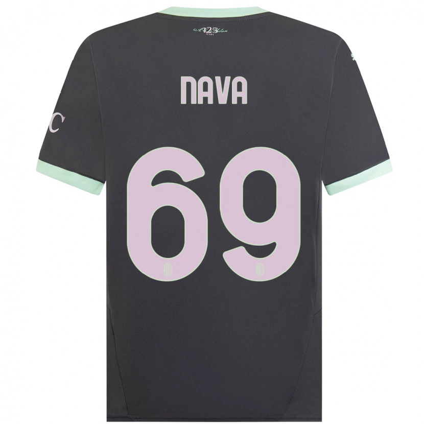 Danxen Hombre Camiseta Lapo Nava #69 Gris Equipación Tercera 2024/25 La Camisa