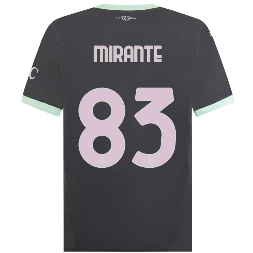 Danxen Hombre Camiseta Antonio Mirante #83 Gris Equipación Tercera 2024/25 La Camisa