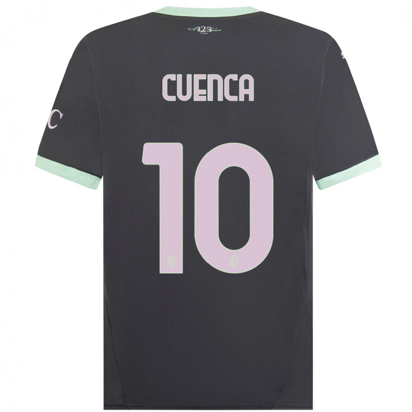 Danxen Hombre Camiseta Hugo Cuenca #10 Gris Equipación Tercera 2024/25 La Camisa