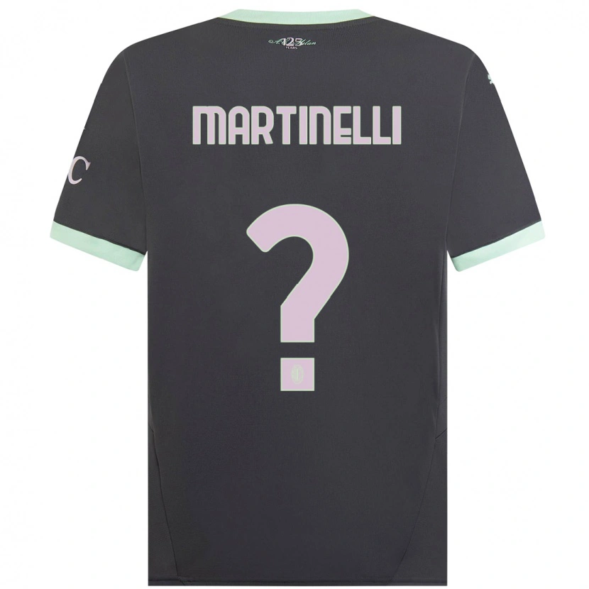 Danxen Hombre Camiseta Riccardo Martinelli #0 Gris Equipación Tercera 2024/25 La Camisa