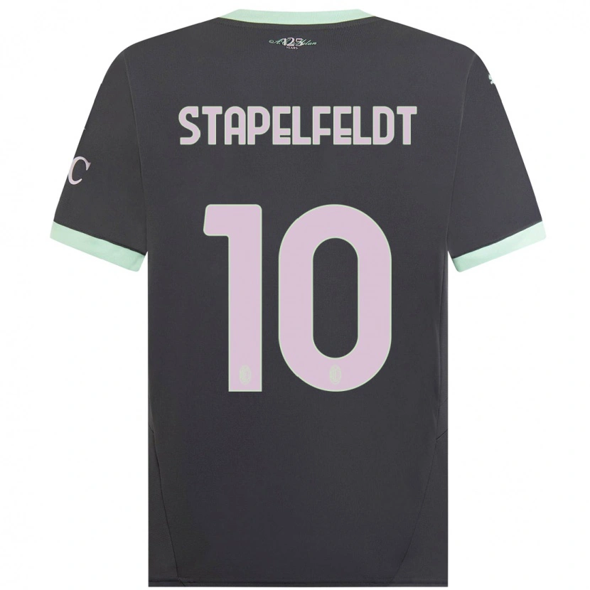 Danxen Hombre Camiseta Nina Stapelfeldt #10 Gris Equipación Tercera 2024/25 La Camisa