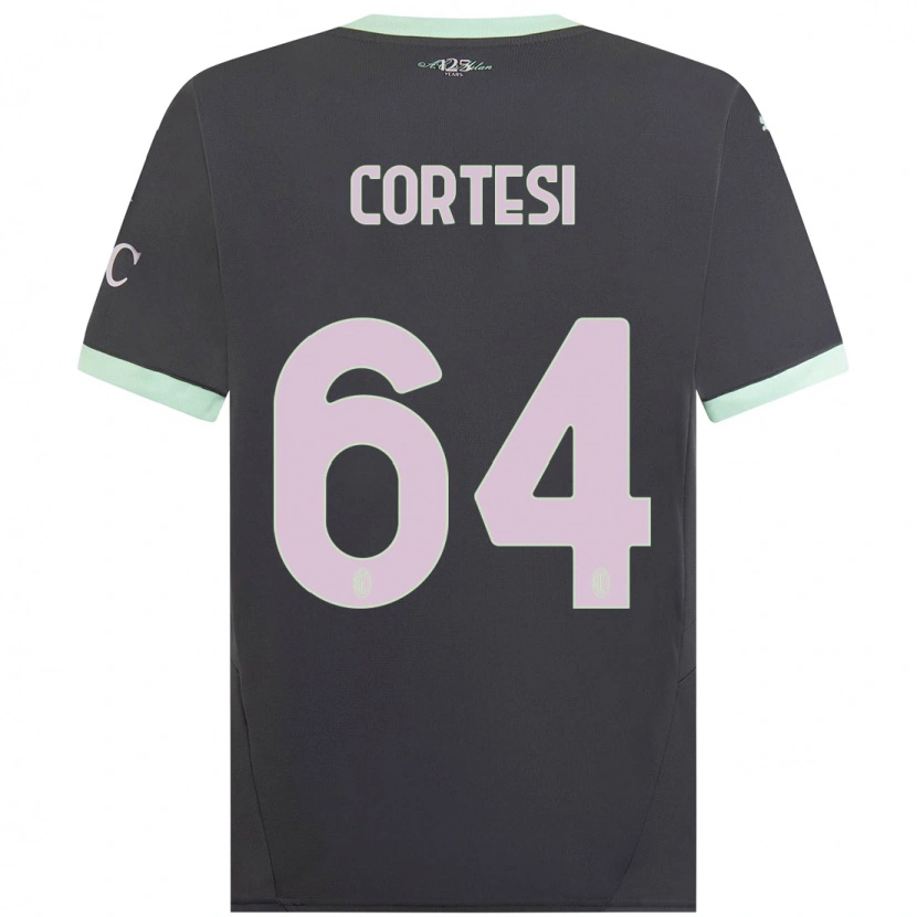 Danxen Hombre Camiseta Selena Cortesi #64 Gris Equipación Tercera 2024/25 La Camisa