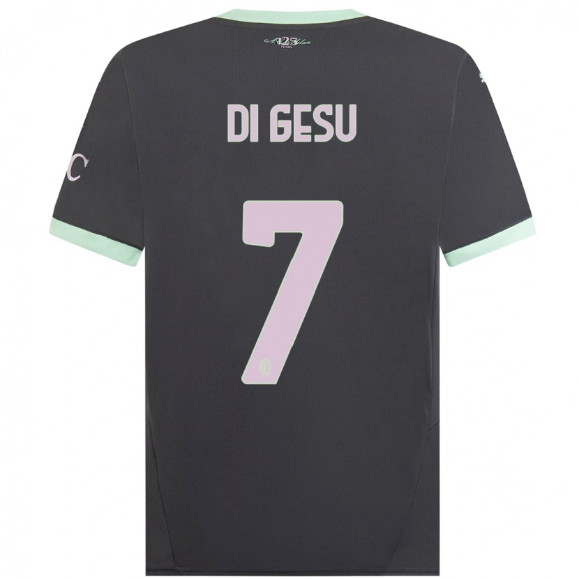 Danxen Hombre Camiseta Enrico Di Gesu #7 Gris Equipación Tercera 2024/25 La Camisa