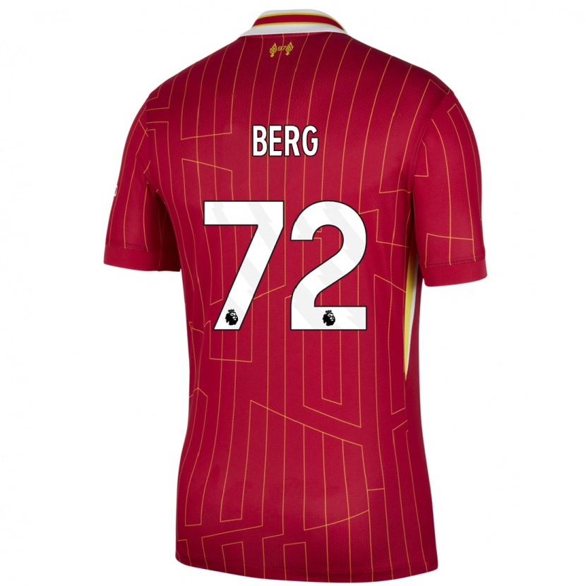 Danxen Mujer Camiseta Sepp Van Den Berg #72 Rojo Amarillo Blanco 1ª Equipación 2024/25 La Camisa