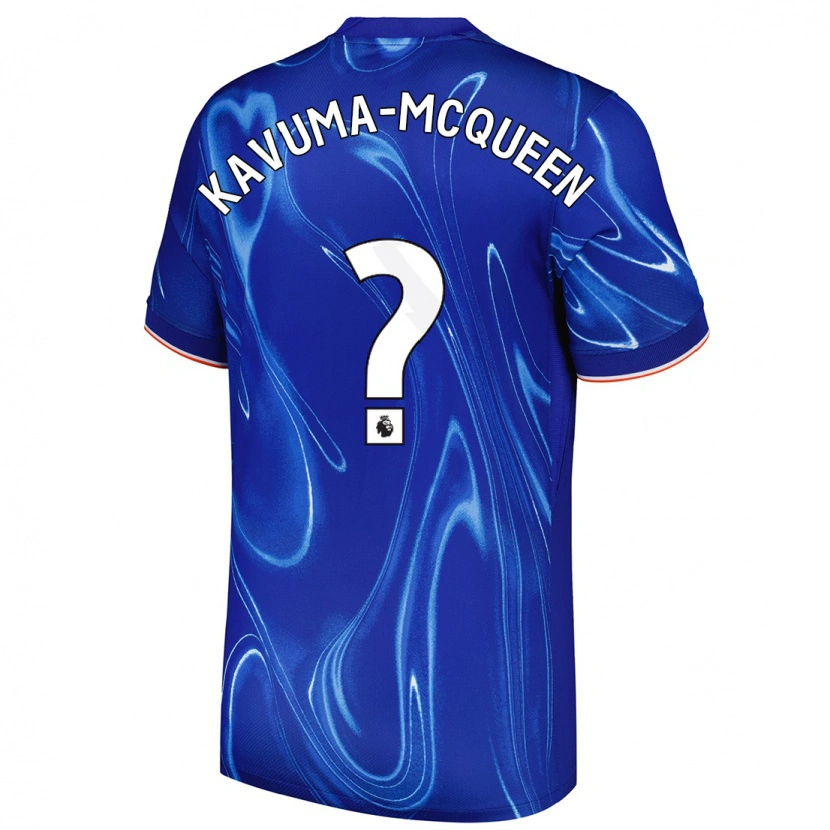 Danxen Mujer Camiseta Ryan Kavuma-Mcqueen #0 Azul Blanco 1ª Equipación 2024/25 La Camisa