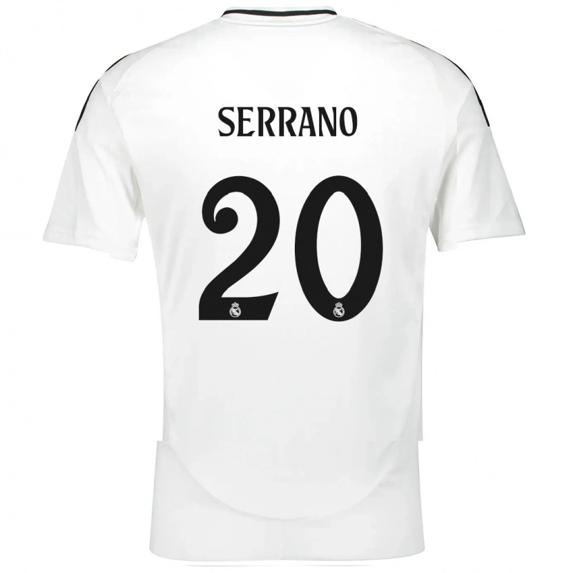 Danxen Mujer Camiseta Manu Serrano #20 Blanco 1ª Equipación 2024/25 La Camisa