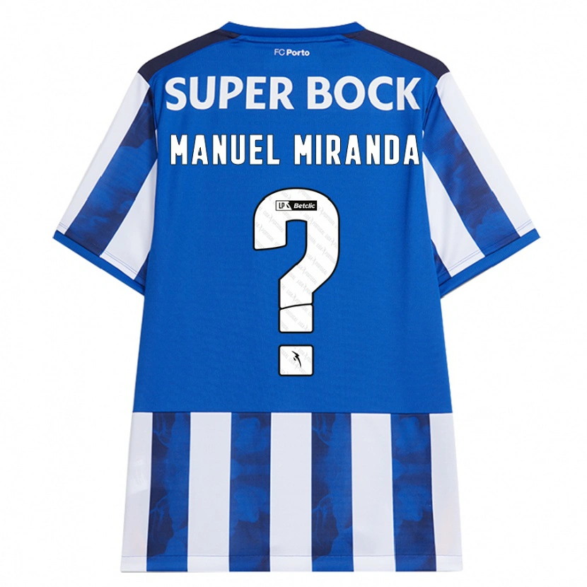 Danxen Mujer Camiseta Manuel Miranda #0 Azul Blanco 1ª Equipación 2024/25 La Camisa