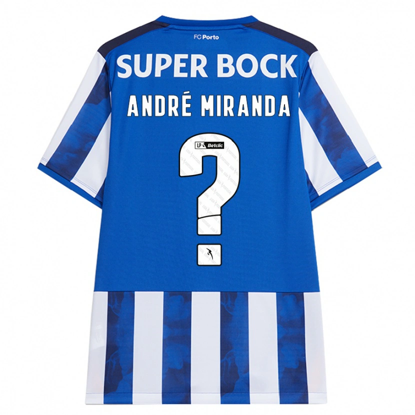 Danxen Mujer Camiseta André Miranda #0 Azul Blanco 1ª Equipación 2024/25 La Camisa