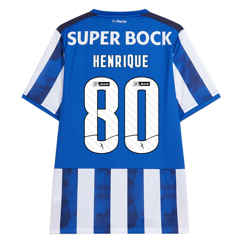 Danxen Mujer Camiseta Kaio Henrique #80 Azul Blanco 1ª Equipación 2024/25 La Camisa