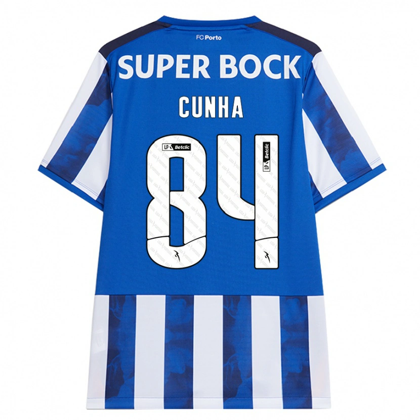 Danxen Mujer Camiseta Martim Cunha #84 Azul Blanco 1ª Equipación 2024/25 La Camisa