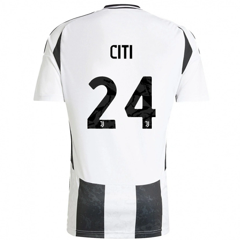 Danxen Mujer Camiseta Alessandro Citi #24 Blanco Negro 1ª Equipación 2024/25 La Camisa