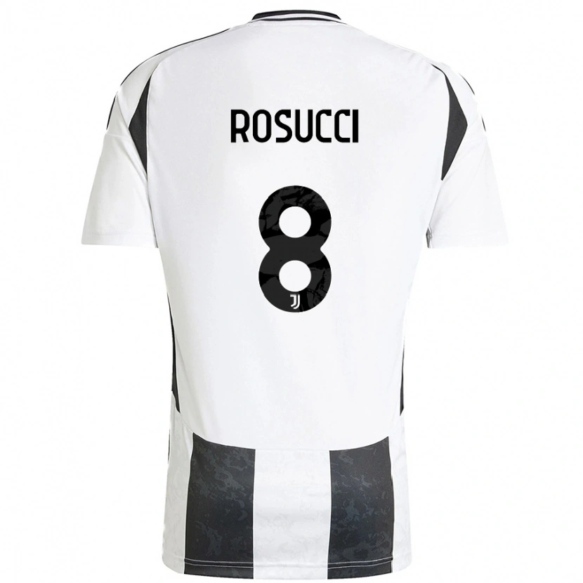 Danxen Mujer Camiseta Martina Rosucci #8 Blanco Negro 1ª Equipación 2024/25 La Camisa