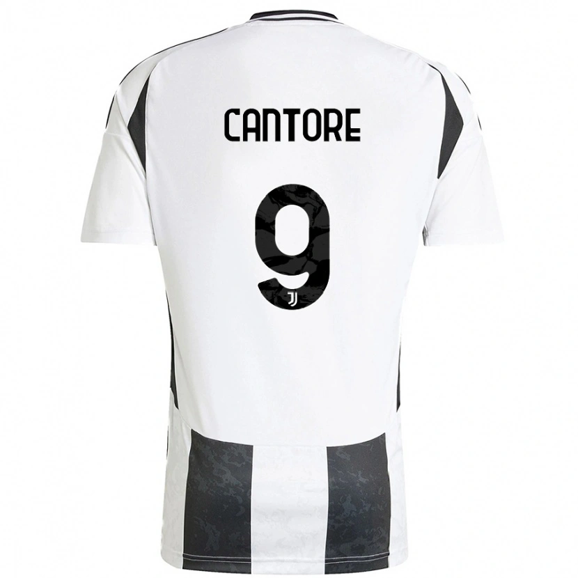 Danxen Mujer Camiseta Sofia Cantore #9 Blanco Negro 1ª Equipación 2024/25 La Camisa