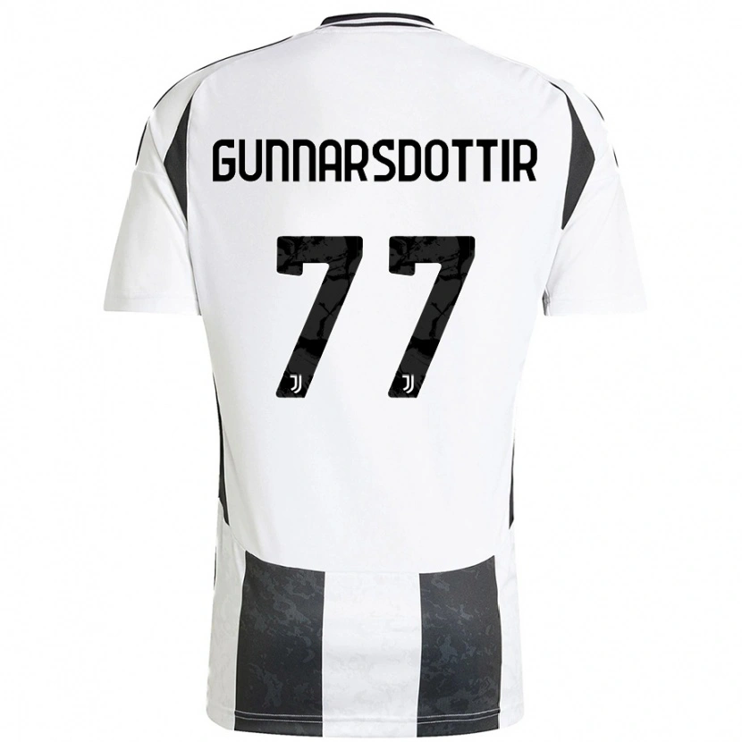 Danxen Mujer Camiseta Sara Björk Gunnarsdóttir #77 Blanco Negro 1ª Equipación 2024/25 La Camisa