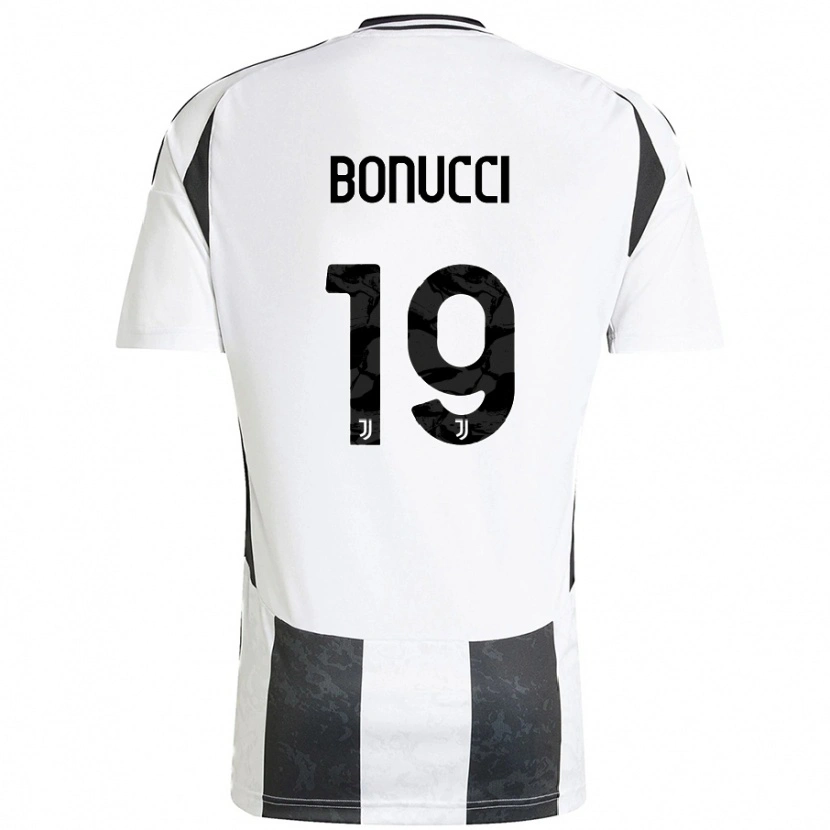 Danxen Mujer Camiseta Leonardo Bonucci #19 Blanco Negro 1ª Equipación 2024/25 La Camisa