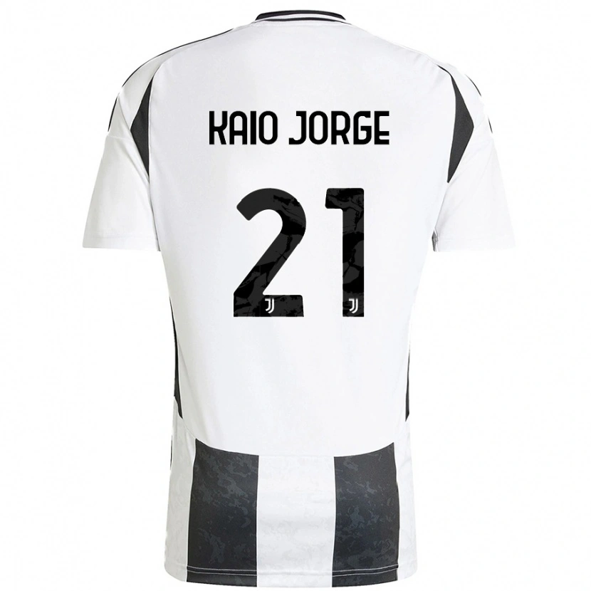 Danxen Mujer Camiseta Kaio Jorge #21 Blanco Negro 1ª Equipación 2024/25 La Camisa