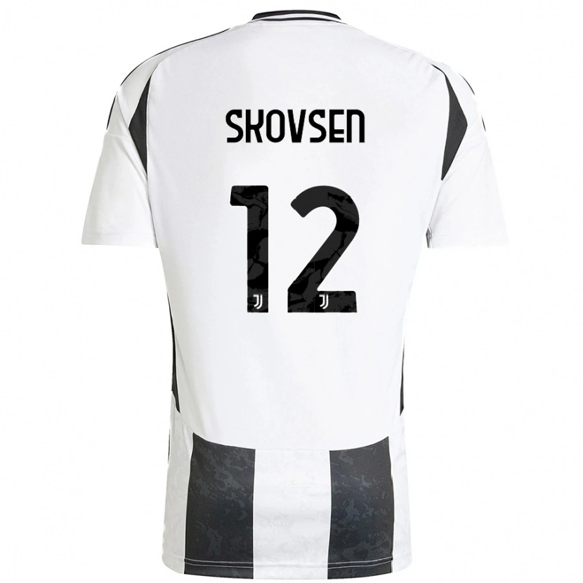 Danxen Mujer Camiseta Matilde Lundorf Skovsen #12 Blanco Negro 1ª Equipación 2024/25 La Camisa