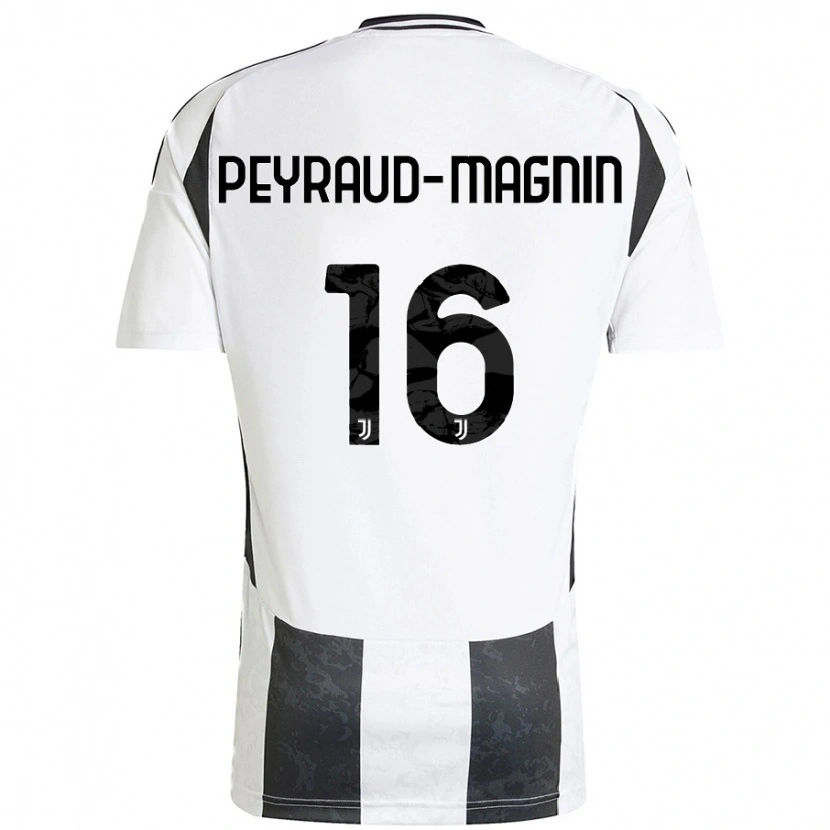 Danxen Mujer Camiseta Pauline Peyraud-Magnin #16 Blanco Negro 1ª Equipación 2024/25 La Camisa