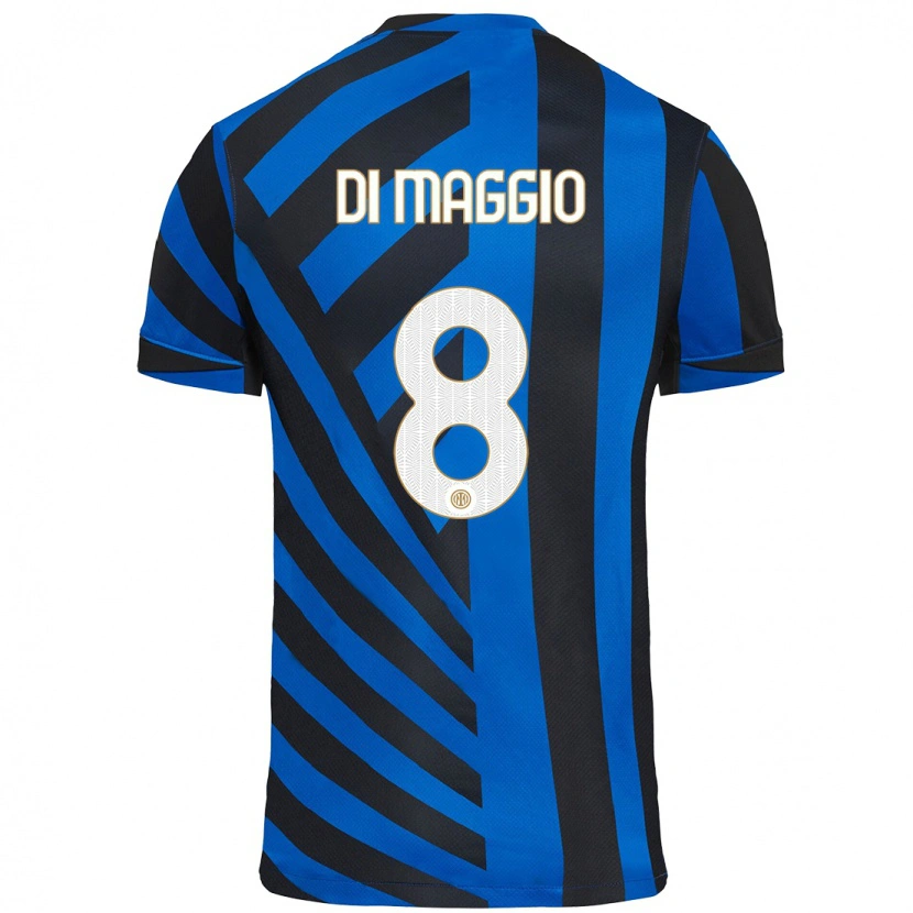 Danxen Mujer Camiseta Luca Di Maggio #8 Azul Negro 1ª Equipación 2024/25 La Camisa