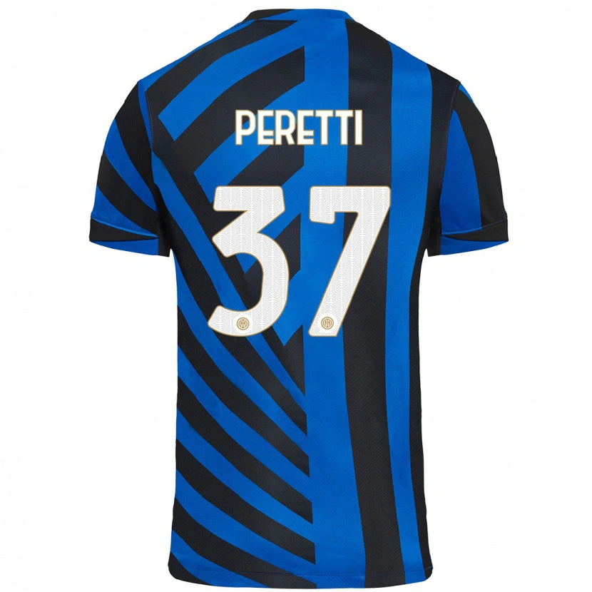 Danxen Mujer Camiseta Lorenzo Peretti #37 Azul Negro 1ª Equipación 2024/25 La Camisa