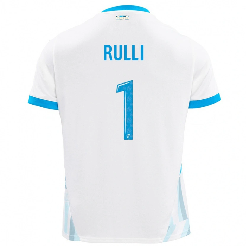 Danxen Mujer Camiseta Gerónimo Rulli #1 Blanco Azul Cielo 1ª Equipación 2024/25 La Camisa