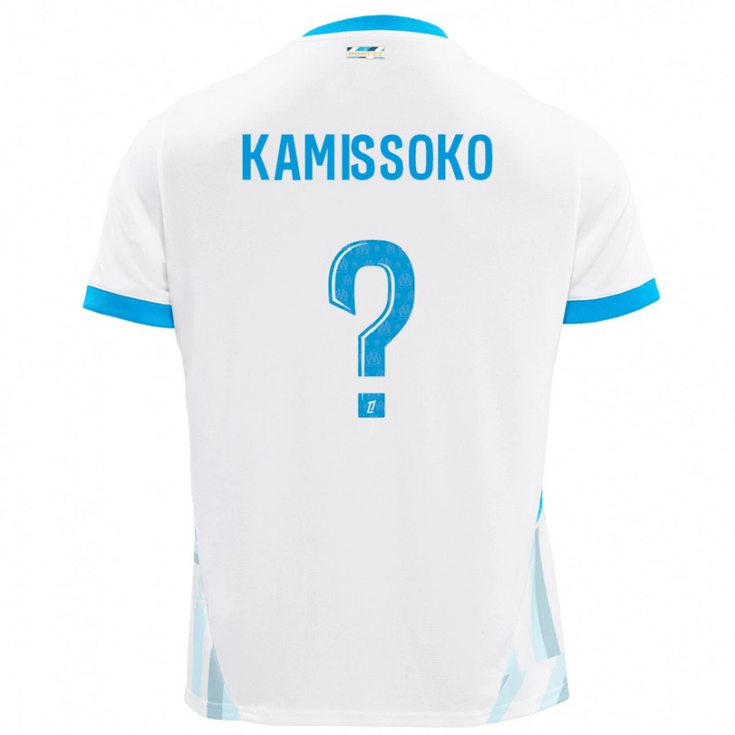 Danxen Mujer Camiseta Nouhoum Kamissoko #0 Blanco Azul Cielo 1ª Equipación 2024/25 La Camisa