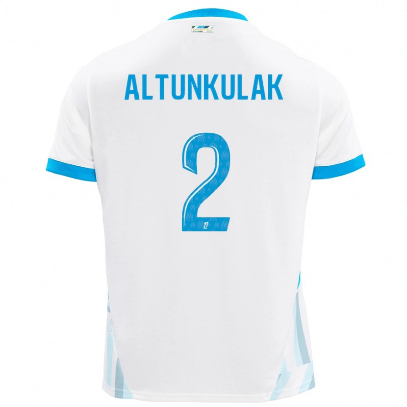 Danxen Mujer Camiseta Selen Altunkulak #2 Blanco Azul Cielo 1ª Equipación 2024/25 La Camisa