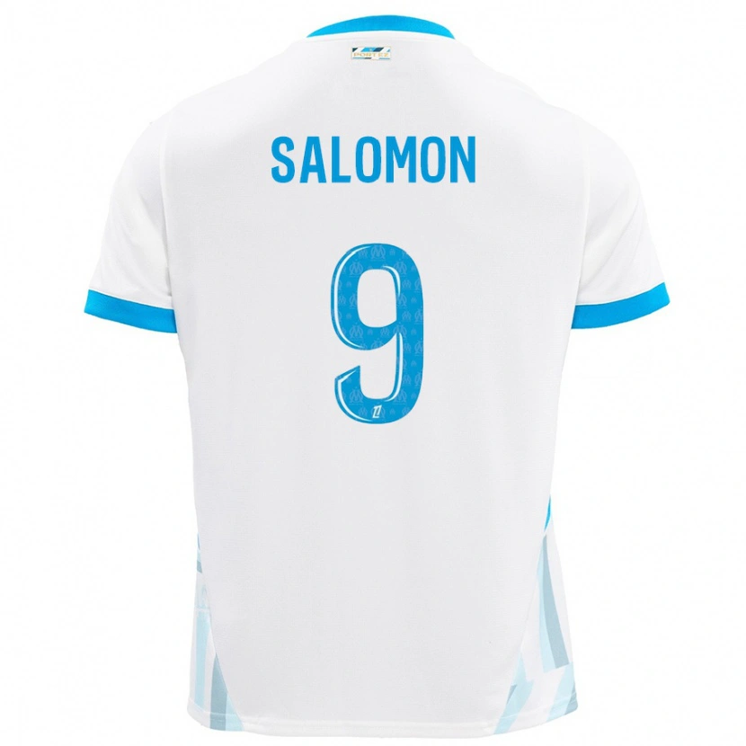 Danxen Mujer Camiseta Maeva Salomon #9 Blanco Azul Cielo 1ª Equipación 2024/25 La Camisa