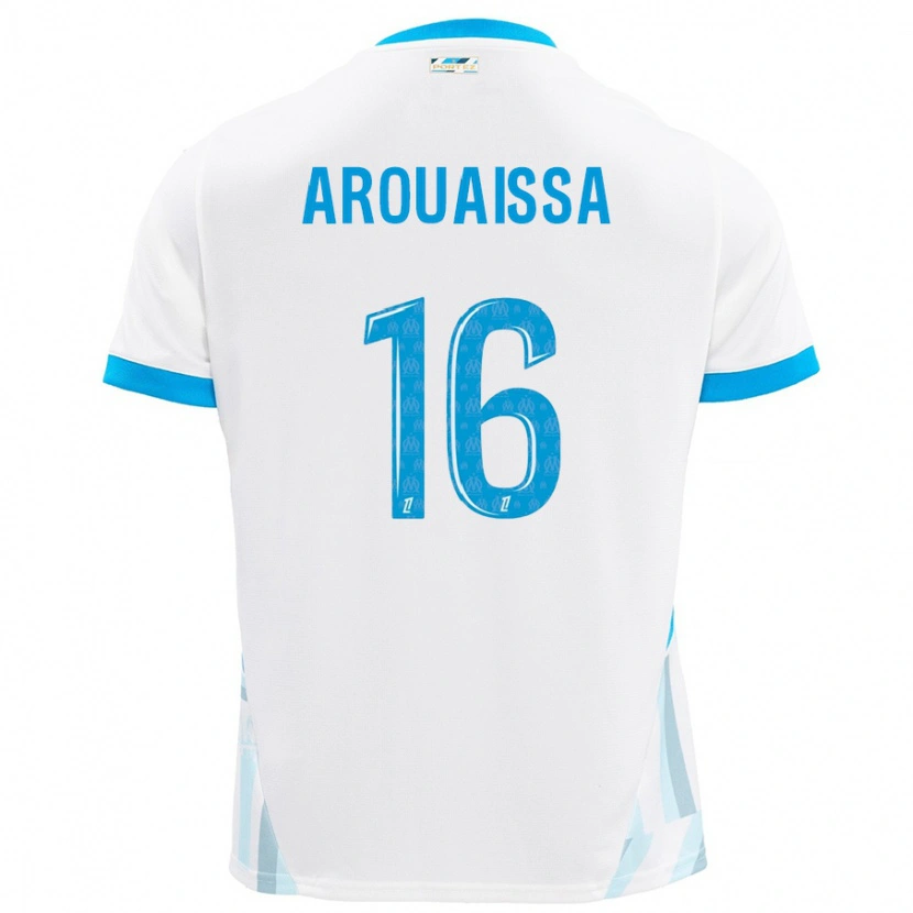 Danxen Mujer Camiseta Ines Arouaissa #16 Blanco Azul Cielo 1ª Equipación 2024/25 La Camisa