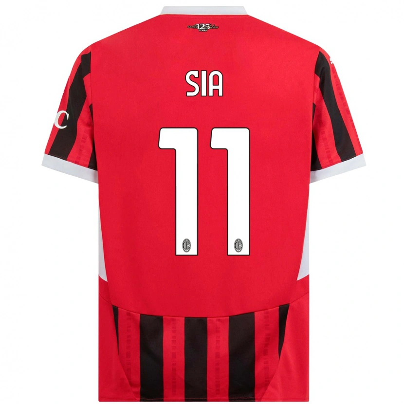 Danxen Mujer Camiseta Diego Sia #11 Rojo Negro 1ª Equipación 2024/25 La Camisa