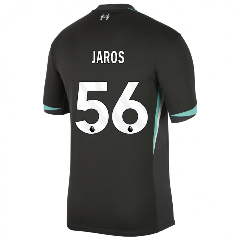 Danxen Mujer Camiseta Vitezslav Jaros #56 Negro Antracita Blanco 2ª Equipación 2024/25 La Camisa