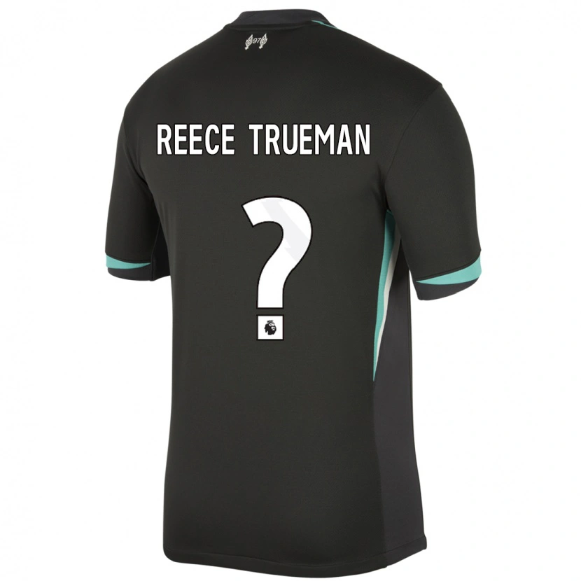 Danxen Mujer Camiseta Reece Trueman #0 Negro Antracita Blanco 2ª Equipación 2024/25 La Camisa