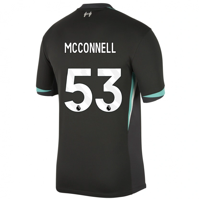 Danxen Mujer Camiseta James Mcconnell #53 Negro Antracita Blanco 2ª Equipación 2024/25 La Camisa