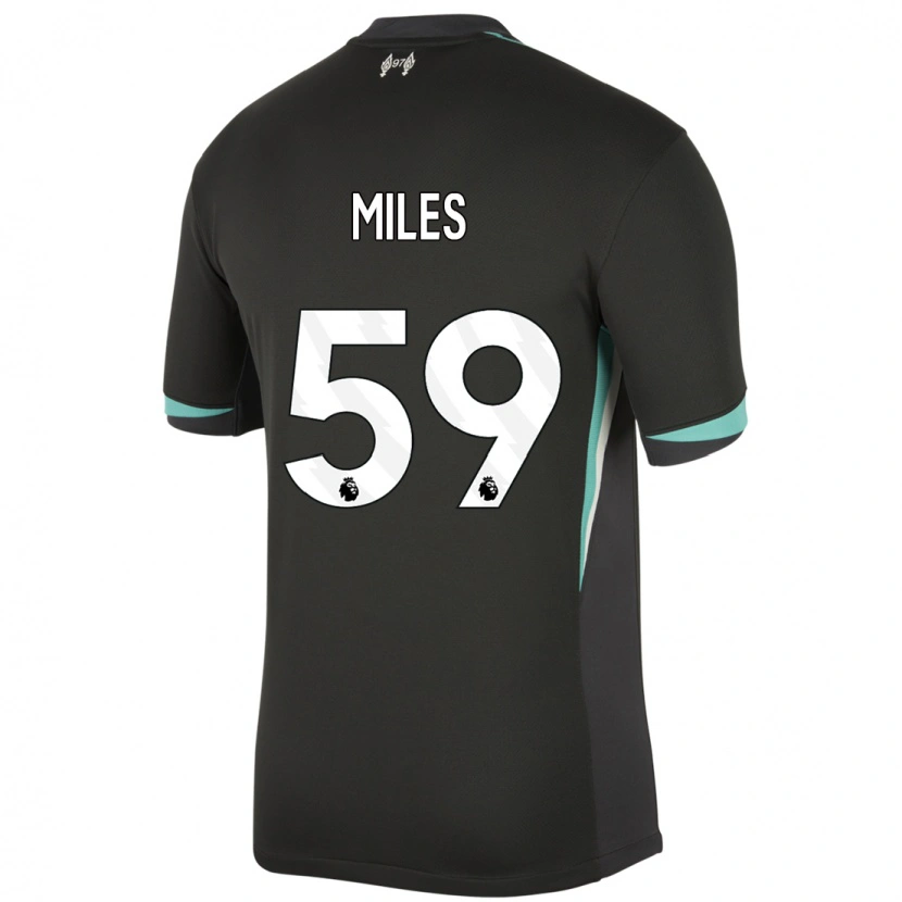 Danxen Mujer Camiseta Terence Miles #59 Negro Antracita Blanco 2ª Equipación 2024/25 La Camisa