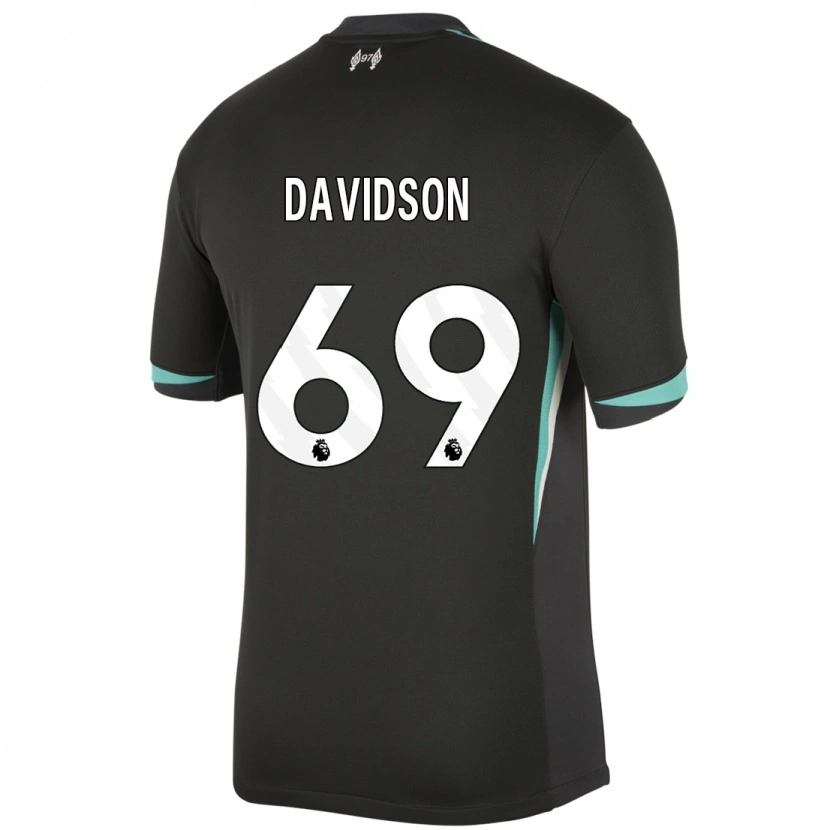 Danxen Mujer Camiseta Josh Davidson #69 Negro Antracita Blanco 2ª Equipación 2024/25 La Camisa