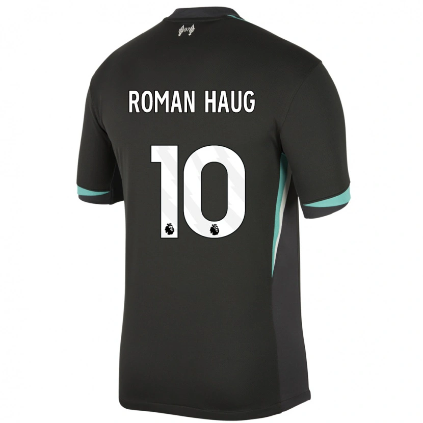 Danxen Mujer Camiseta Sophie Román Haug #10 Negro Antracita Blanco 2ª Equipación 2024/25 La Camisa