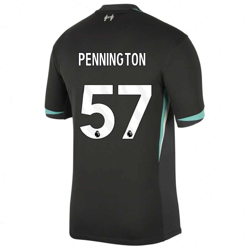 Danxen Mujer Camiseta Cody Pennington #57 Negro Antracita Blanco 2ª Equipación 2024/25 La Camisa