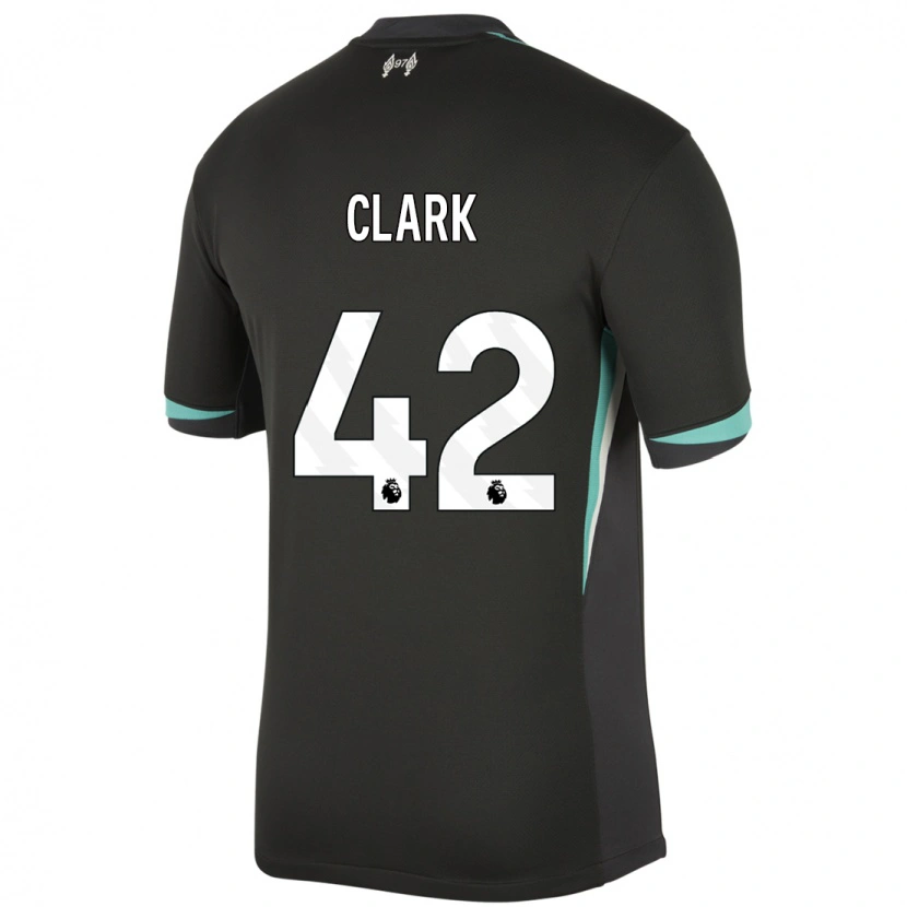 Danxen Mujer Camiseta Bobby Clark #42 Negro Antracita Blanco 2ª Equipación 2024/25 La Camisa