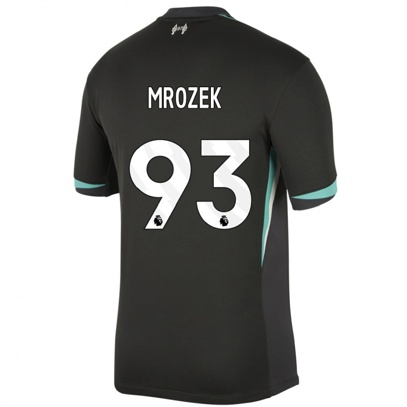 Danxen Mujer Camiseta Fabian Mrozek #93 Negro Antracita Blanco 2ª Equipación 2024/25 La Camisa