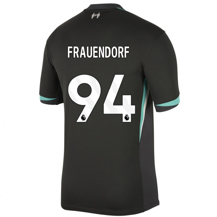 Danxen Mujer Camiseta Melkamu Frauendorf #94 Negro Antracita Blanco 2ª Equipación 2024/25 La Camisa