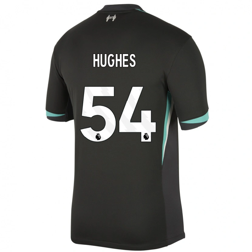 Danxen Mujer Camiseta Liam Hughes #54 Negro Antracita Blanco 2ª Equipación 2024/25 La Camisa