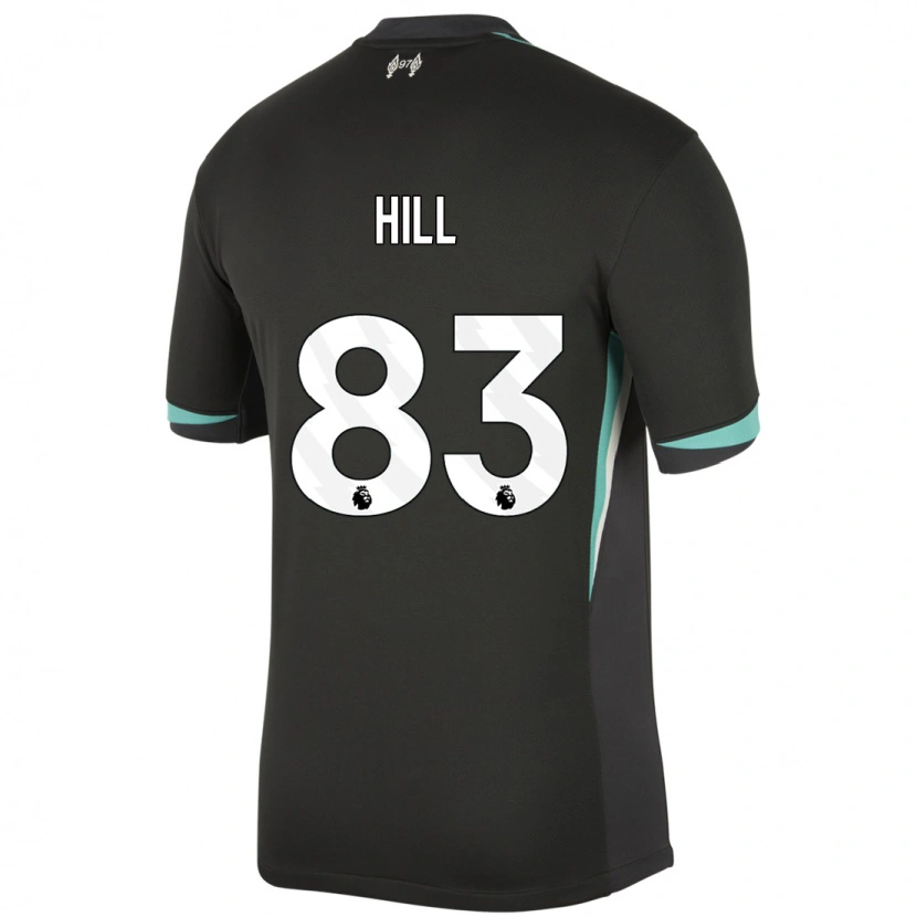 Danxen Mujer Camiseta Thomas Hill #83 Negro Antracita Blanco 2ª Equipación 2024/25 La Camisa