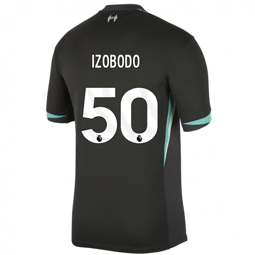 Danxen Mujer Camiseta Elijah Izobodo John #50 Negro Antracita Blanco 2ª Equipación 2024/25 La Camisa