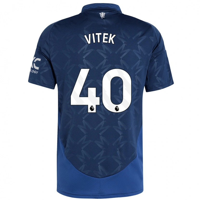 Danxen Mujer Camiseta Radek Vitek #40 Índigo 2ª Equipación 2024/25 La Camisa