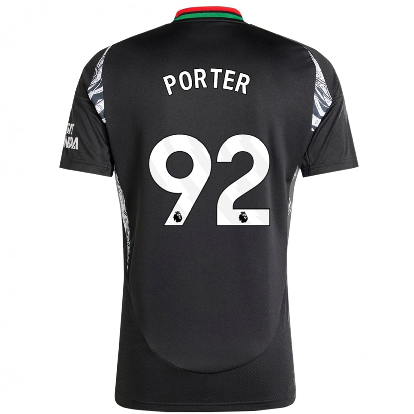 Danxen Mujer Camiseta Jack Porter #92 Negro 2ª Equipación 2024/25 La Camisa