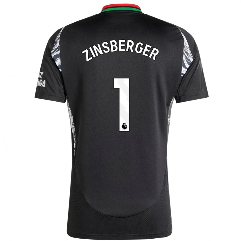 Danxen Mujer Camiseta Manuela Zinsberger #1 Negro 2ª Equipación 2024/25 La Camisa